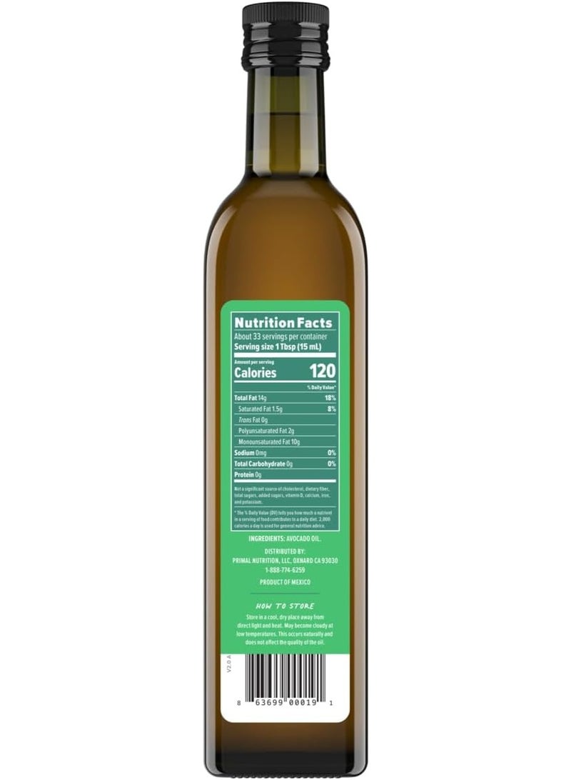 Primal Kitchen Cold Pressed Avocado Oil 16.9 fl oz - 500ml - Image 2